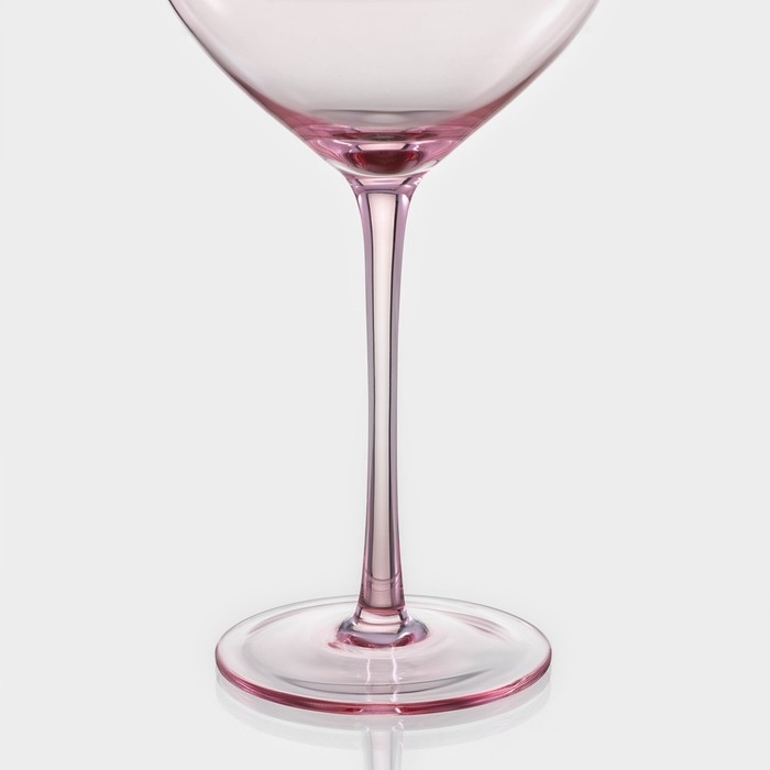 Набор бокалов из стекла для вина Magistro &laquo;Иллюзия&raquo;, 550 мл, 10&times;24 см, 2 шт, цвет розовый