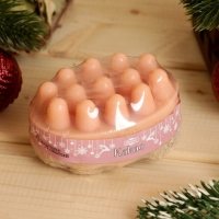 Новый год. Массажное мыло с люффой "Горячее какао" 100 г