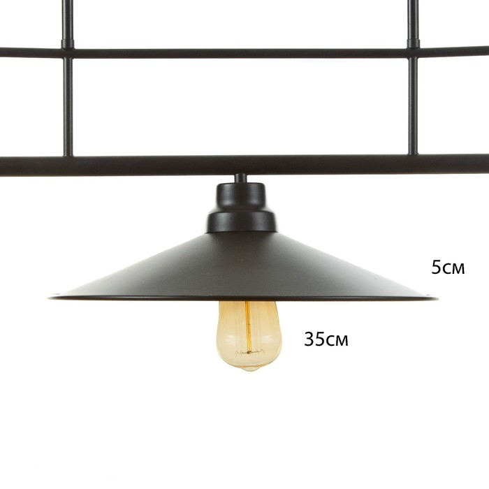 Люстра "Джозеф" 3x40W E27 черный 36x118x21,5 см BayerLux