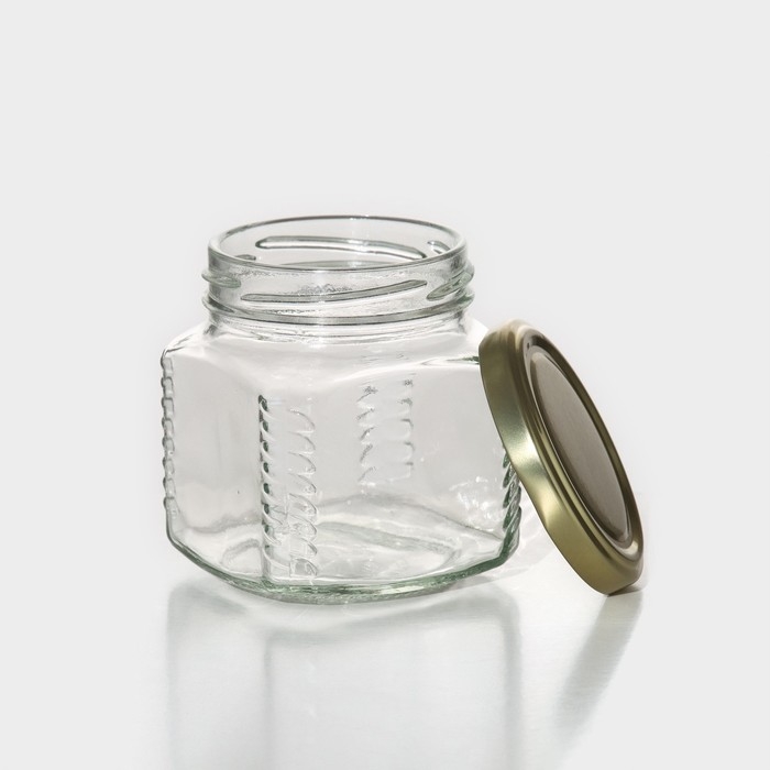 Набор стеклянных банок с крышкой для консервации, ТО-66 мм, 200-250 мл, 6 шт.