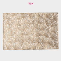 Салфетки сервировочные на стол Доляна &laquo;Веер&raquo;, 4 шт, 30&times;45 см, цвет золотой