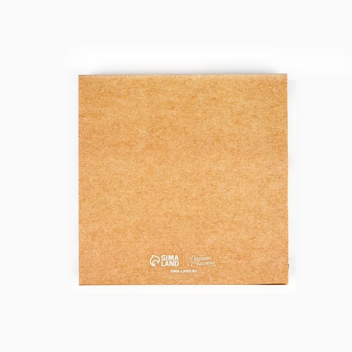 Коробка под 8 конфет и шоколад с ячейками &laquo;С Новым годом!&raquo;, еловые веточки, 18 х 18 х 4 см, Новый год