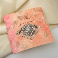 Кольцо для платка &laquo;Ажур&raquo; цветы, цвет белый в серебре