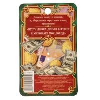 Кошельковый талисман: ложка загребушка &laquo;Денежный оберег&raquo;, 4 х 0,5 см.