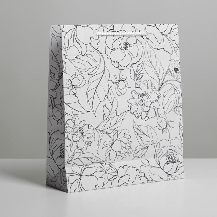 Пакет подарочный ламинированный, упаковка, For you, ML 21 х 25 х 8 см