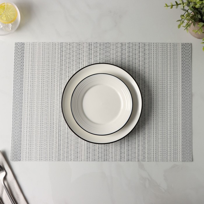 Салфетка сервировочная на стол &laquo;Комплимент&raquo;, 45&times;30 см, цвет серый
