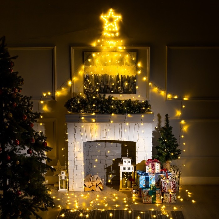 Светодиодная фигура &laquo;Комета&raquo; 3.5 м, пластик, 9 нитей, 220 В, свечение тёплое белое