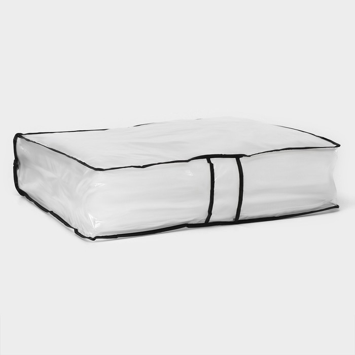 Кофр для хранения вещей, 53&times;45&times;15 см, прозрачный, цветной замок МИКС