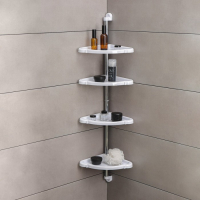 Полка угловая 4-х ярусная &laquo;Элансия&raquo;, 24&times;24&times;98,2 см, цвет белый