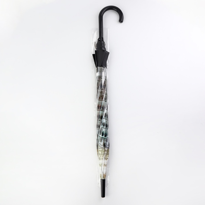 Зонт - трость полуавтоматический &laquo;Башни&raquo;, 8 спиц, R = 42/60 см, D = 120 см, цвет МИКС