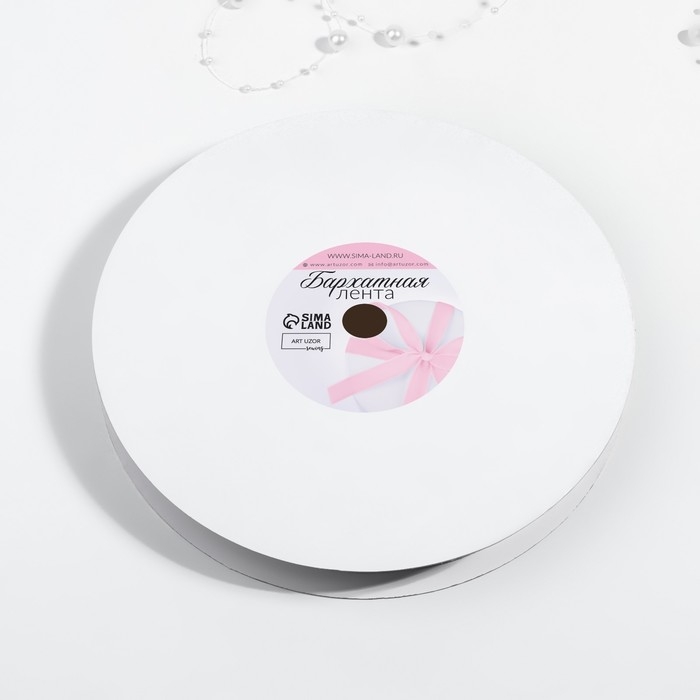 Лента бархатная, с серебряным люрексом, 20 мм, 18 &plusmn; 1 м, цвет серый №184