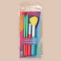 Набор кистей для макияжа &laquo;PENCIL&raquo;, 5 предметов, разноцветные