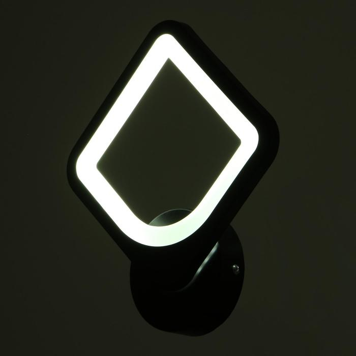 Бра "Ромб" 15Вт LED 4000К черный 22х7,5х26,5 см