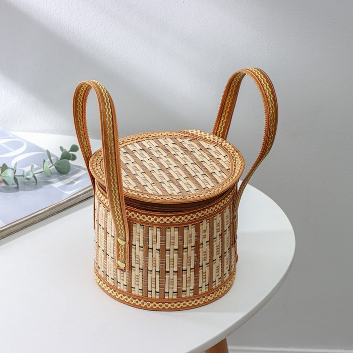 Корзина для хранения Доляна Nature, 16&times;16&times;13, бамбук