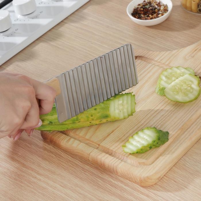 Нож для фигурной резки Доляна, 27&times;6 см, цвет серебристый