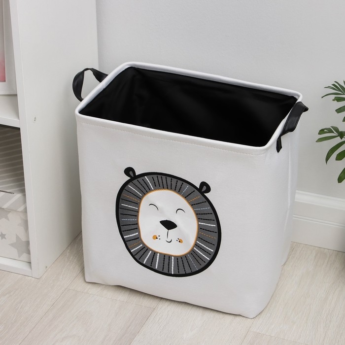 Корзина бельевая текстильная Доляна &laquo;Тигра&raquo;, с ручками, 38&times;27&times;37 см