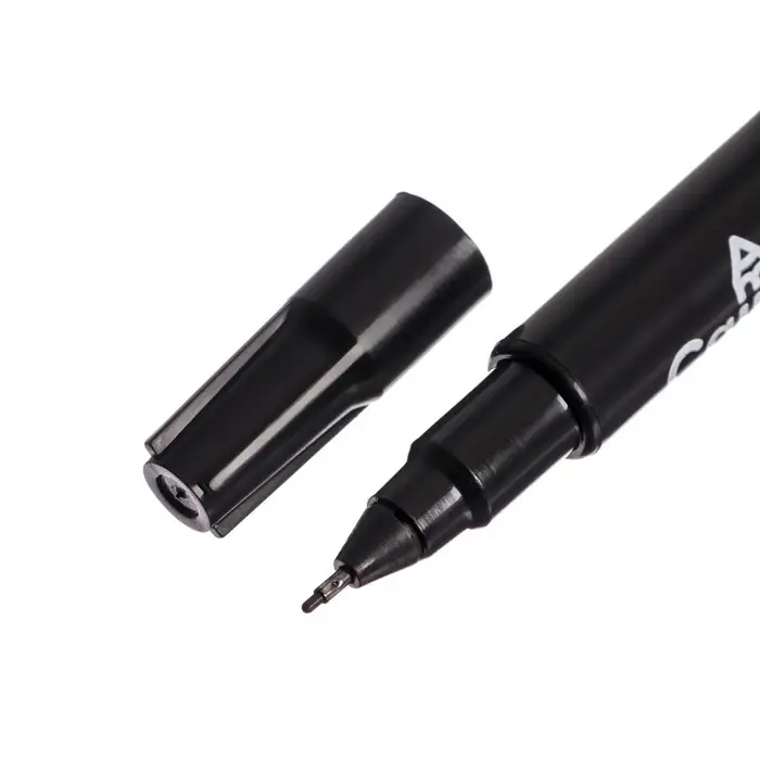 Маркер перманентный Calligrata, двухсторонний, круглый, 2 мм/0.7 мм, чёрный