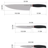 Набор кухонных ножей из 3 предметов PRO collection 3SS