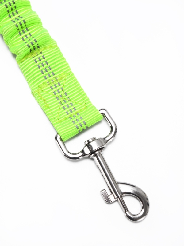 Ремень - поводок безопасности для собак амортизирующий, 50-70 х 2,5 см, зелёный
