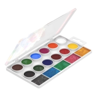 Акварель 17 цветов ErichKrause ArtBerry Pearl, с УФ-защитой, с увеличенными кюветами XXL, пластик, европодвес, без кисти