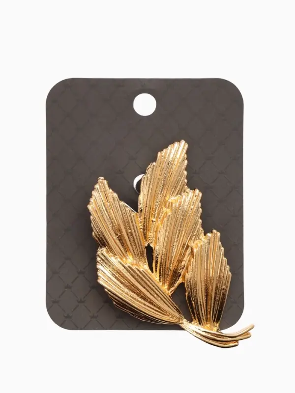 Брошь "Колоски", цвет золото