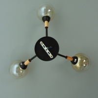 Люстра "Гундер" 3хЕ27 40Вт черный 57х57х25 см