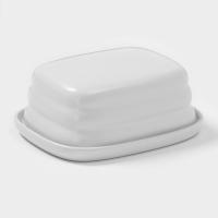 Маслёнка Доляна &laquo;Зефир&raquo;, 16&times;13,5&times;5 см, керамика, белая