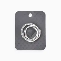 Зажим для платка "Узоры" круг, цвет белый в серебре