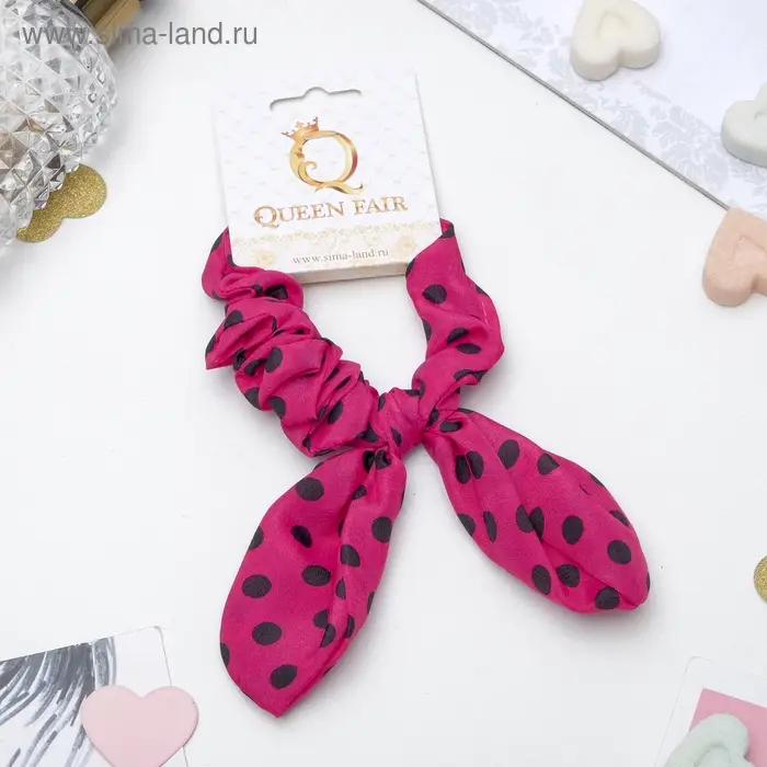 Резинка для волос "Орбита с ушками" горох, микс