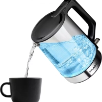 Чайник HYK-G8808 1,7л 2200Вт черный (стекло)