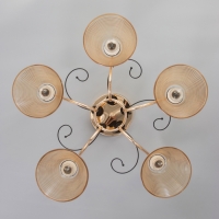 Люстра "Кольцо" 5х40Вт Е27 золото 58х58х24см