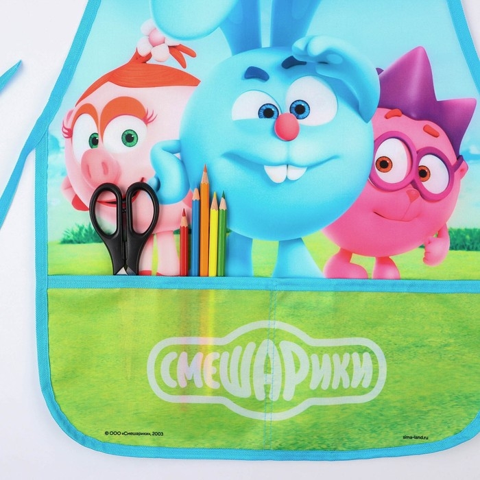 Фартук детский, р-р. 490 х 395 мм. Голубой