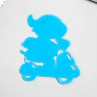 Наклейка фосфорная "Слонята на мопеде" с клеевыми подушечками набор 2 шт МИКС 29,5х25 см