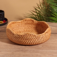 Корзина для фруктов плетёная 25х25х8 см, ротанг