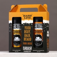 Подарочный набор косметики, гель для душа и шампунь для волос HARD LINE, 2&times;400