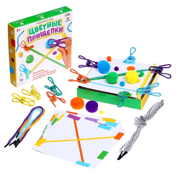 Развивающий набор &laquo;Цветные прищепки&raquo;, 3+
