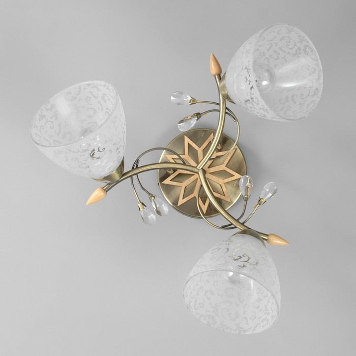 Люстра "Фриони" 3 лампы 40Вт Е27 бронза 45х45х26