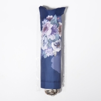 Зонт механический &laquo;Фиалки&raquo;, эпонж, 4 сложения, 8 спиц, R = 49/55 см, D = 110 см, цвет МИКС