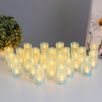 Ночник "Голубая свеча" LED 1Вт от батареек 3хLR44 голубой 5х5х16см RISALUX