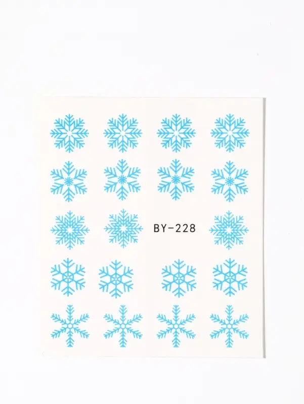 Слайдеры для ногтей &laquo;Снежинки&raquo;, голубые