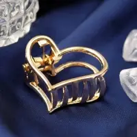 Крабик для волос &laquo;Маргарита&raquo;, сердце, 2.5 см, золото