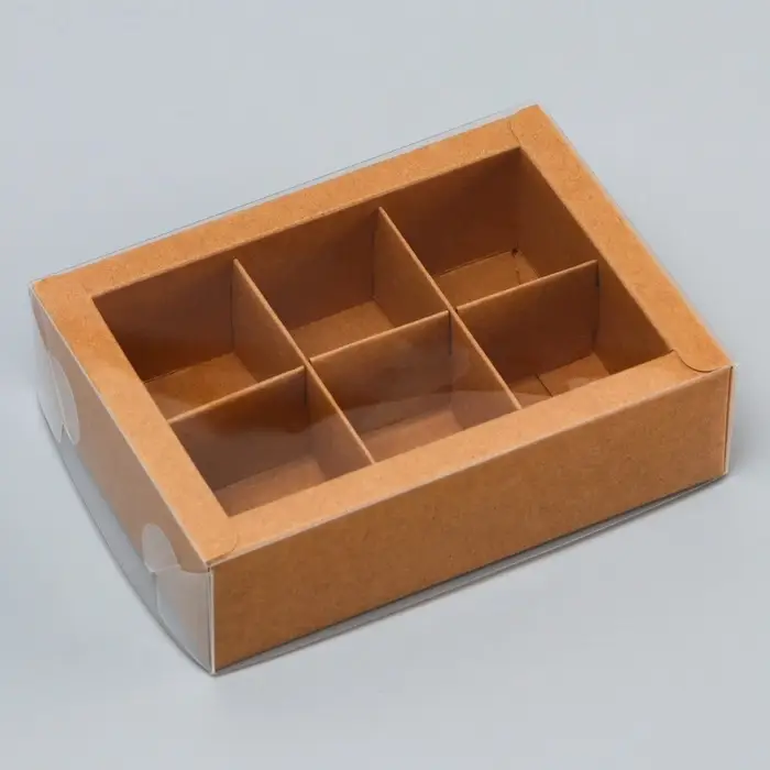 Коробка для 6 конфет, 13.7&times;9.85&times;3.85 см