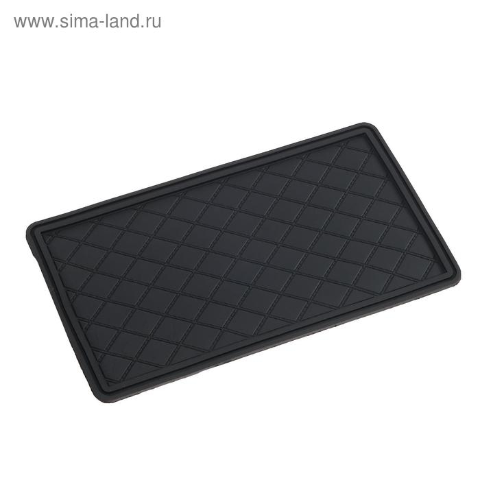 Коврик противоскользящий 20&times;13 см с бортом, черный