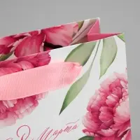 Пакет подарочный ламинированный, упаковка, &laquo;8 марта&raquo;, S 12 х 15 х 5.5 см
