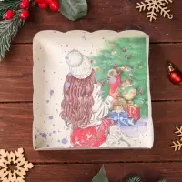 Коробка для печенья, &laquo;Подарок для тебя&raquo;, 15&times;15&times;3 см, Новый год