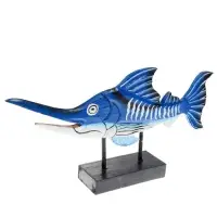Сувенир "Рыба-меч" дерево на подставке 52х9х25 см