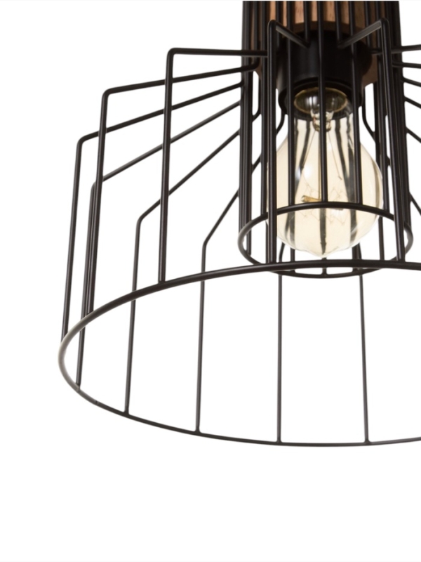 Светильник "Крит" 1х40Вт Е27 черный/коричневый 24,5х24,5х32(132)см