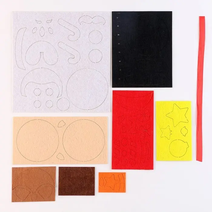 Венок из фетра своими руками на новый год, с колокольчиками, набор для творчества