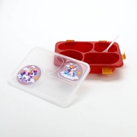 Ланч - бокс с 4 секциями &laquo;Единорог&raquo;, 23 х 17 х 5,5 см, розовый