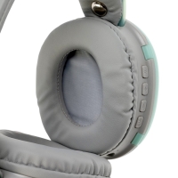 Наушники полноразмерные Mybit W-33, RGB подсветка, BT5.3, 800 мАч, Type-C, зелёные